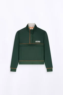 Pulls & Cardigans*Gertrude Pull Camionneur Col Zippe Guitou Dark Green