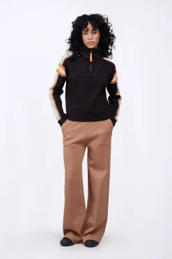Pulls & Cardigans*Gertrude Pull Camionneur En Maille Perlee Agathe Black