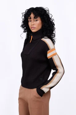 Pulls & Cardigans*Gertrude Pull Camionneur En Maille Perlee Agathe Black