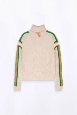 Pulls & Cardigans*Gertrude Pull Camionneur En Maille Perlee Agathe Ecru