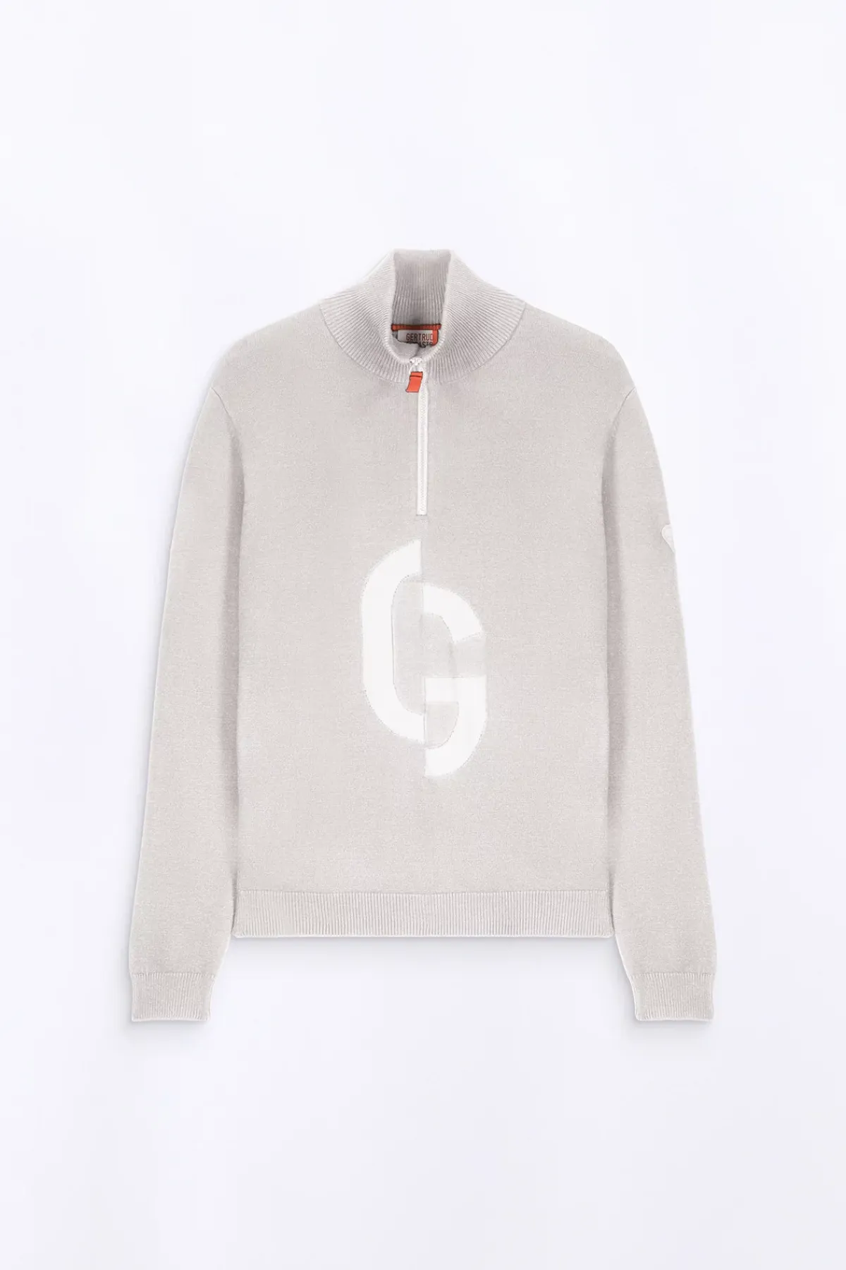 Pulls & Cardigans*Gertrude Pull Col Montant Zippe Lewis Ciment