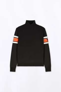 Pulls & Polos*Gertrude Pull Col Roule Bandes Contrastees Ellis Black