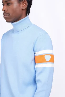 Pulls & Polos*Gertrude Pull Col Roule Bandes Contrastees Ellis Hortensia