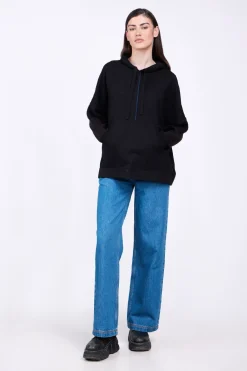 Pulls & Cardigans*Gertrude Pull En Maille A Capuche Bi-Matiere Antonia Black