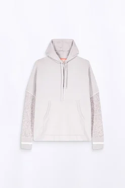 Pulls & Cardigans*Gertrude Pull En Maille A Capuche Bi-Matiere Antonia Ciment