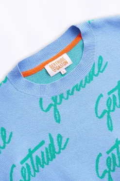 Pulls & Cardigans*Gertrude Pull En Maille Avec Motif Calligraphie Amalia Hortensia