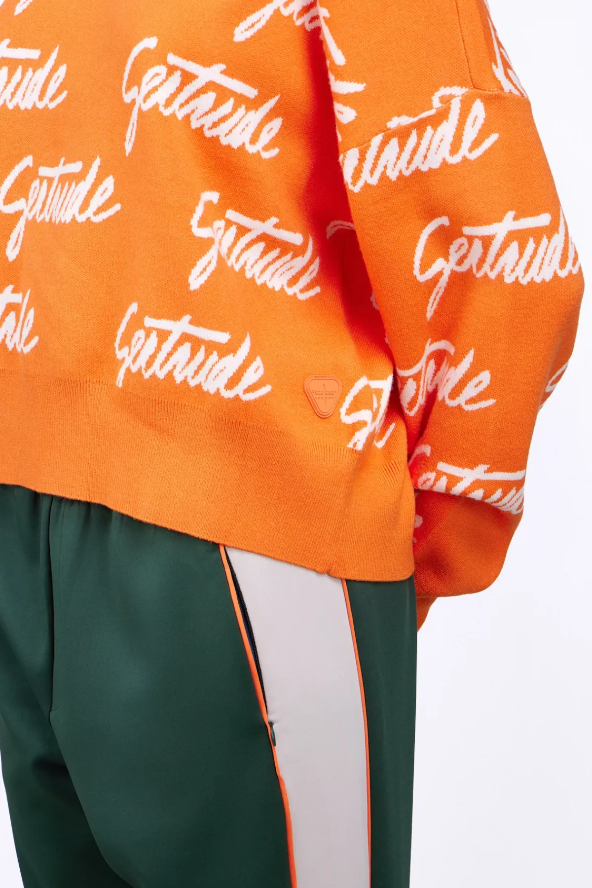 Pulls & Cardigans*Gertrude Pull En Maille Avec Motif Calligraphie Amalia Orange