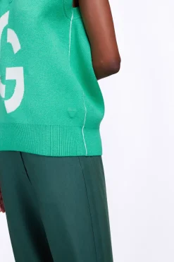 Pulls & Cardigans*Gertrude Pull En Maille Col V Sans Manches Alba Absinthe