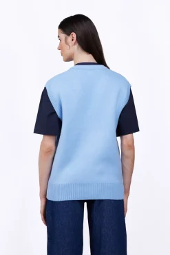 Pulls & Cardigans*Gertrude Pull En Maille Col V Sans Manches Alba Hortensia