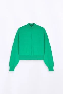Pulls & Cardigans*Gertrude Pull En Maille Court Col Cheminee Anais Absinthe