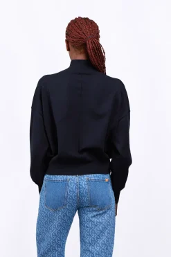 Pulls & Cardigans*Gertrude Pull En Maille Court Col Cheminee Anais Black