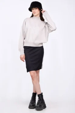 Pulls & Cardigans*Gertrude Pull En Maille Court Col Cheminee Anais Ciment