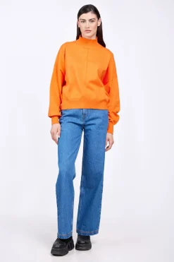 Pulls & Cardigans*Gertrude Pull En Maille Court Col Cheminee Anais Orange