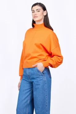 Pulls & Cardigans*Gertrude Pull En Maille Court Col Cheminee Anais Orange