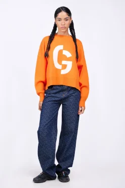 Pulls & Cardigans*Gertrude Pull En Maille Jacquard Ample Natalia Orange