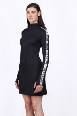 Robes & Jupes*Gertrude Robe Courte A Bandes Contrastees Minou Black