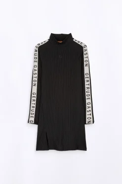 Robes & Jupes*Gertrude Robe Courte A Bandes Contrastees Minou Black