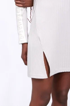 Robes & Jupes*Gertrude Robe Courte A Bandes Contrastees Minou Ciment