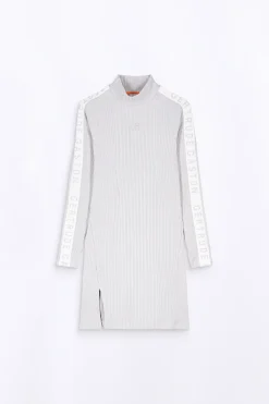Robes & Jupes*Gertrude Robe Courte A Bandes Contrastees Minou Ciment