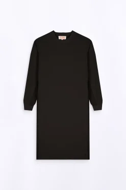 Robes & Jupes*Gertrude Robe Mi Longue Bi-Matiere Regine Black