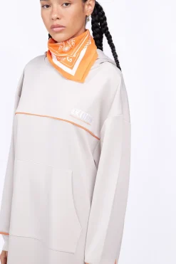 Robes & Jupes*Gertrude Robe-Sweat A Capuche Coupe Ample Gloria Ciment
