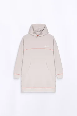 Robes & Jupes*Gertrude Robe-Sweat A Capuche Coupe Ample Gloria Ciment