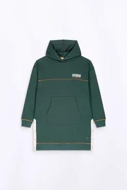 Robes & Jupes*Gertrude Robe-Sweat A Capuche Coupe Ample Gloria Dark Green