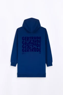 Sweatshirts & Hoodies*Gertrude Robe-Sweat A Capuche Impression Dos Salome Twisted Worker Blue