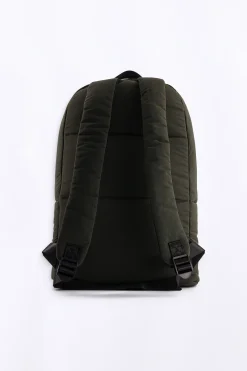 Sacs A Dos & Trousses*Gertrude Sac A Dos Matelasse Bi-Matiere Levia Kaki