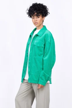 Vestes & Surchemises*Gertrude Sur-Chemise En Velours Cotele Unisexe Aliocha Absinthe