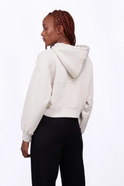 Sweatshirts & Hoodies*Gertrude Sweat A Capuche Cropped Amina Ciment