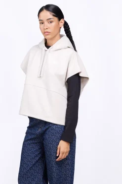 Sweatshirts & Hoodies*Gertrude Sweat A Capuche Sans Manches Amandine Ciment