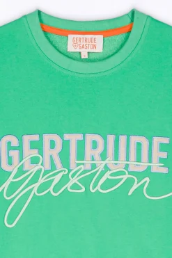 Sweatshirts & Hoodies*Gertrude Sweat Col Rond Cropped Brode Maggy Opaline