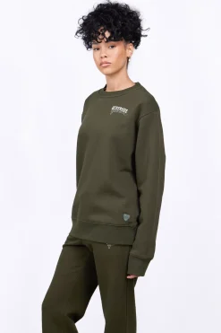 Sweatshirts & Hoodies*Gertrude Sweat Col Rond Unisexe Guillaume Br Kaki