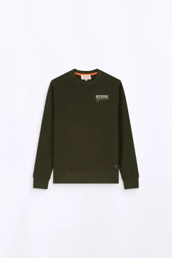 Sweatshirts & Hoodies*Gertrude Sweat Col Rond Unisexe Guillaume Br Kaki