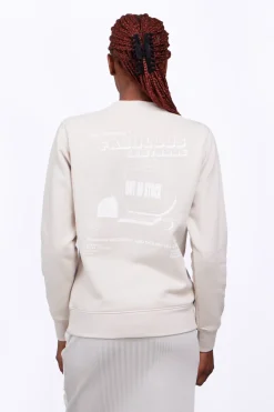 Sweatshirts & Hoodies*Gertrude Sweat Col Rond Unisexe Imprime Au Dos Guillaume Cap Ciment
