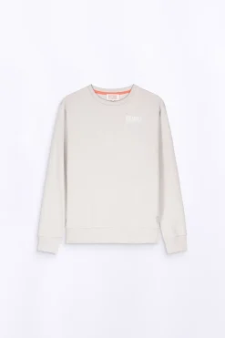 Sweatshirts & Hoodies*Gertrude Sweat Col Rond Unisexe Imprime Au Dos Guillaume Cap Ciment