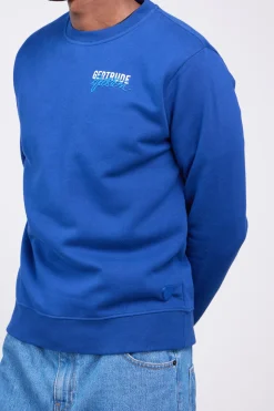 Sweatshirts & Hoodies*Gertrude Sweat Col Rond Unisexe Imprime Au Dos Guillaume Cap Worker Blue