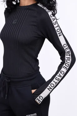 Pulls & Cardigans*Gertrude Top Ajuste A Bandes Contrastees Minouchka Black