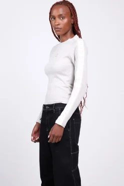 T-Shirts*Gertrude Top Ajuste A Bandes Contrastees Minouchka Ciment