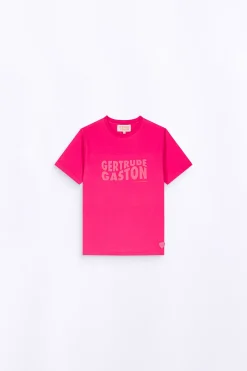 T-Shirts*Gertrude T-Shirt Avec Imprime Poitrine Little Leonce Magenta