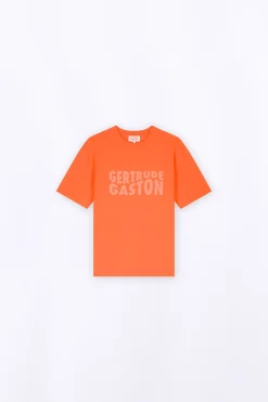 T-Shirts*Gertrude T-Shirt Avec Imprime Poitrine Little Leonce Orange