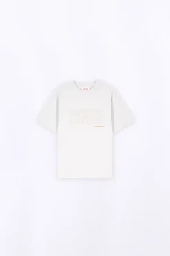 T-Shirts*Gertrude T-Shirt Avec Imprime Poitrine Little Leonce White