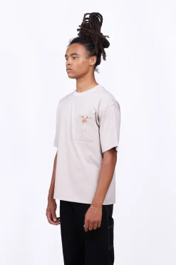 T-Shirts*Gertrude T-Shirt Avec Poche Plaquee Poitrine Barnabe Pocket Ciment