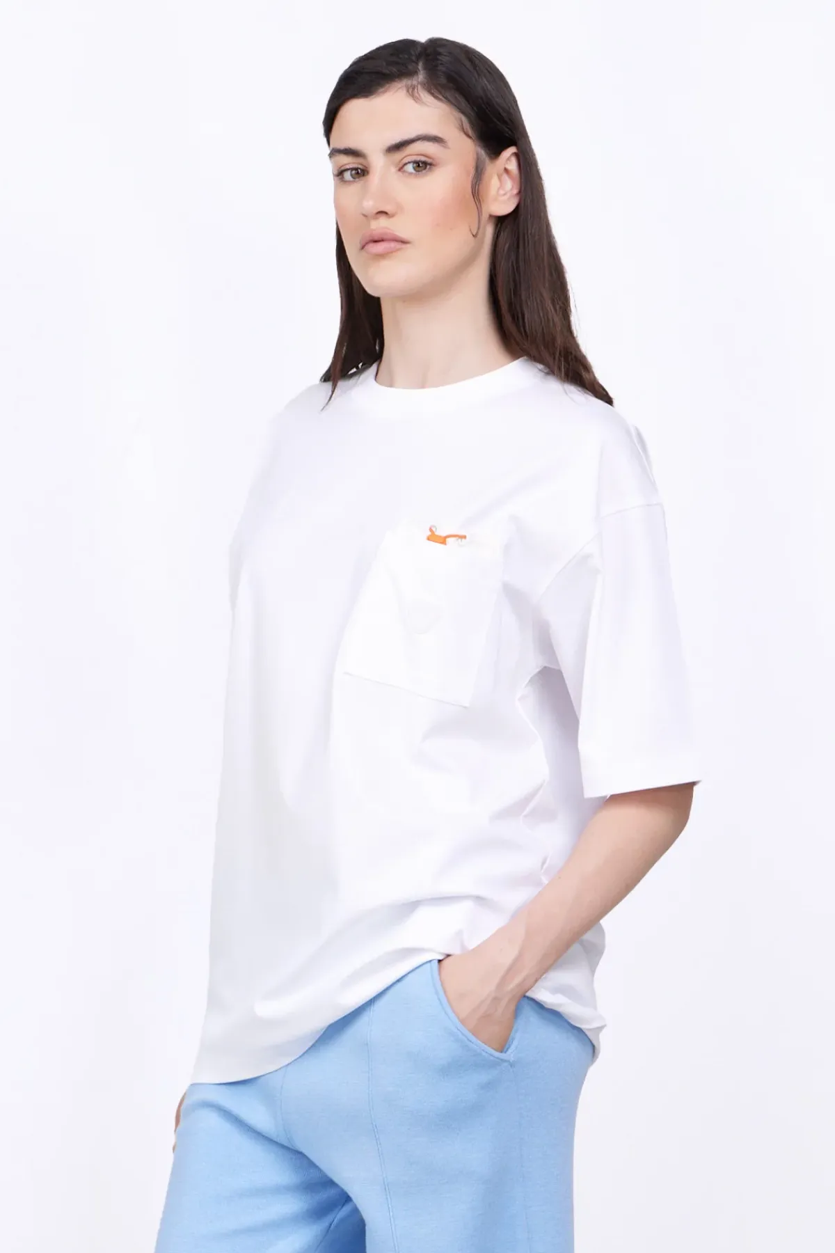 T-Shirts*Gertrude T-Shirt Avec Poche Plaquee Poitrine Barnabe Pocket White