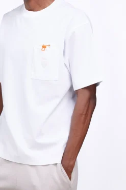 T-Shirts*Gertrude T-Shirt Avec Poche Plaquee Poitrine Barnabe Pocket White