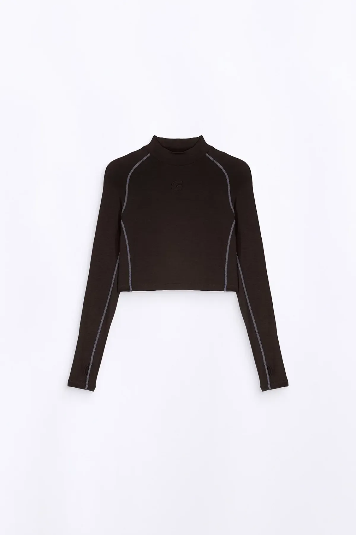 T-Shirts*Gertrude T-Shirt Col Montant Cropped Celine Black