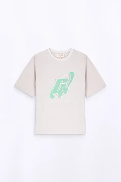T-Shirts*Gertrude T-Shirt Col Rond Coupe Oversize Barnabe Circle Ciment