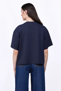 T-Shirts*Gertrude T-Shirt Col Rond Imprime A La Poitrine Suzon Night