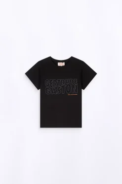 T-Shirts*Gertrude T-Shirt Uni En Coton Regular Lina Black
